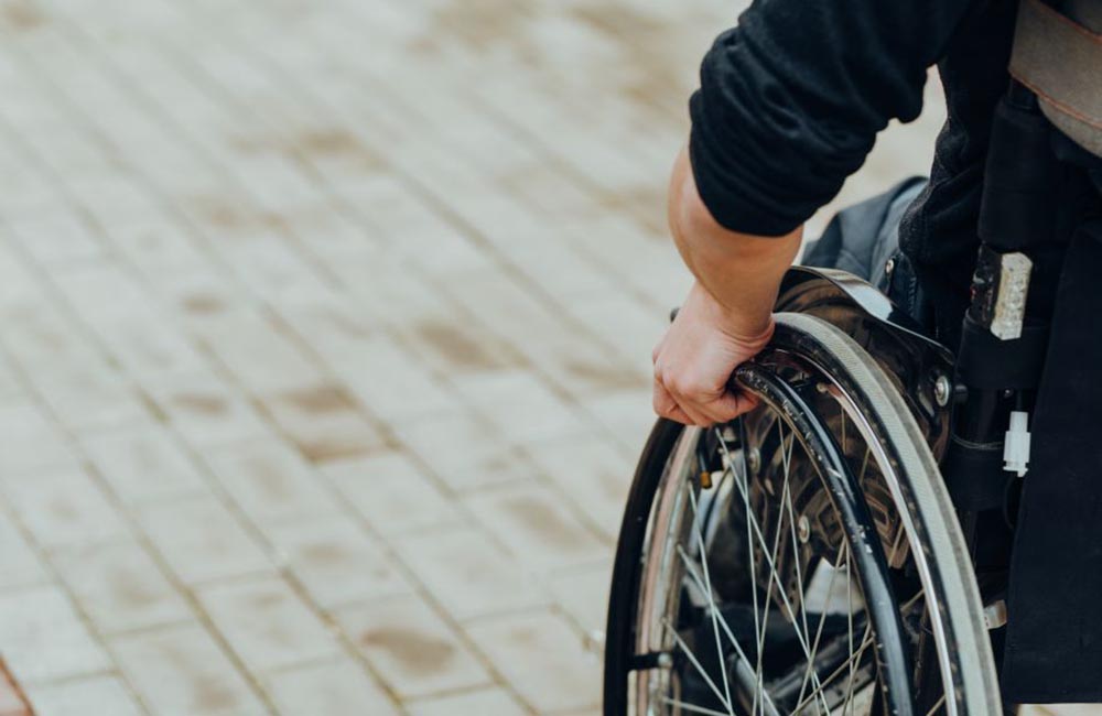 Wheelchair close up